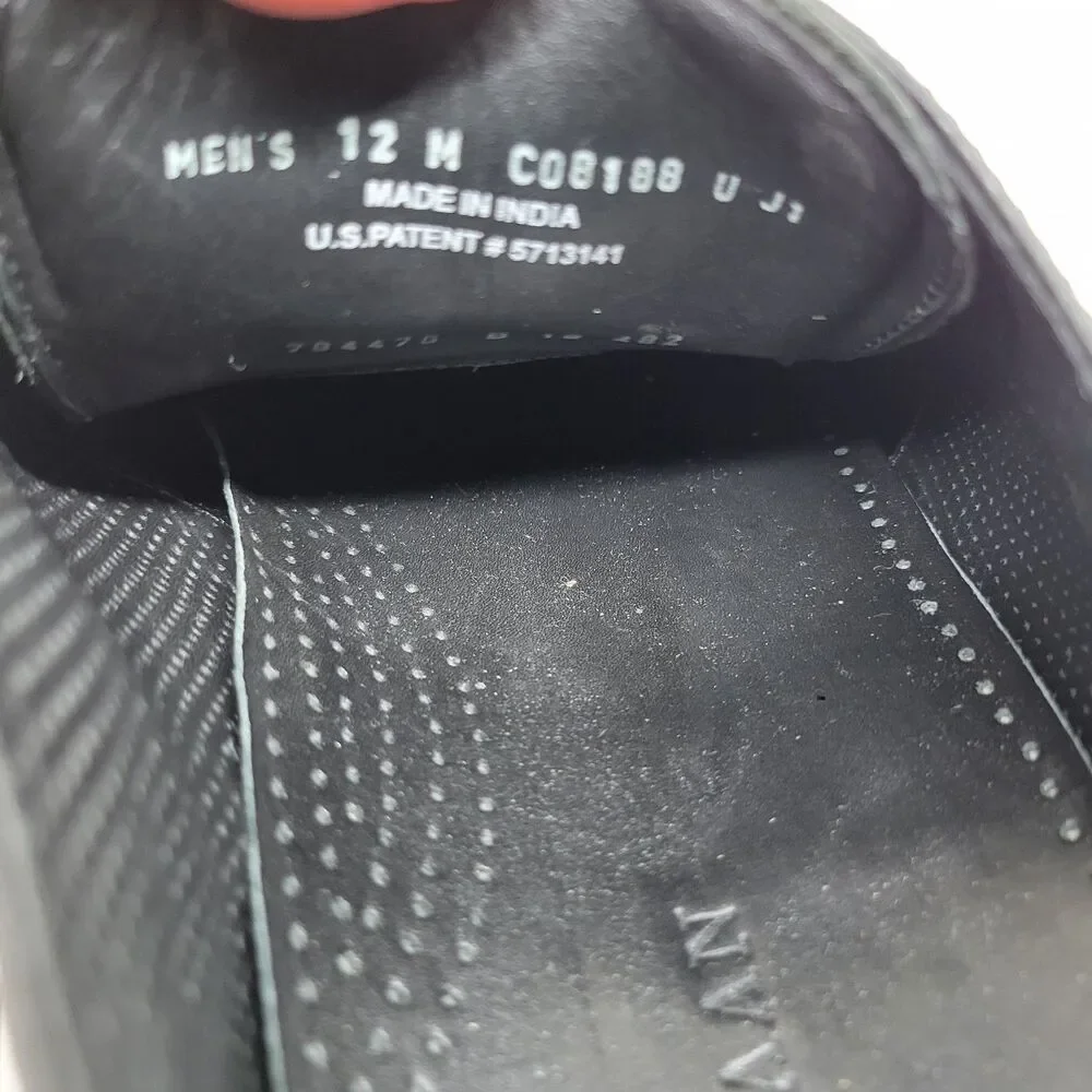 Cole Haan CO8100 Mens Black Leather Split Toe Derbys Size US 12 M Made In India